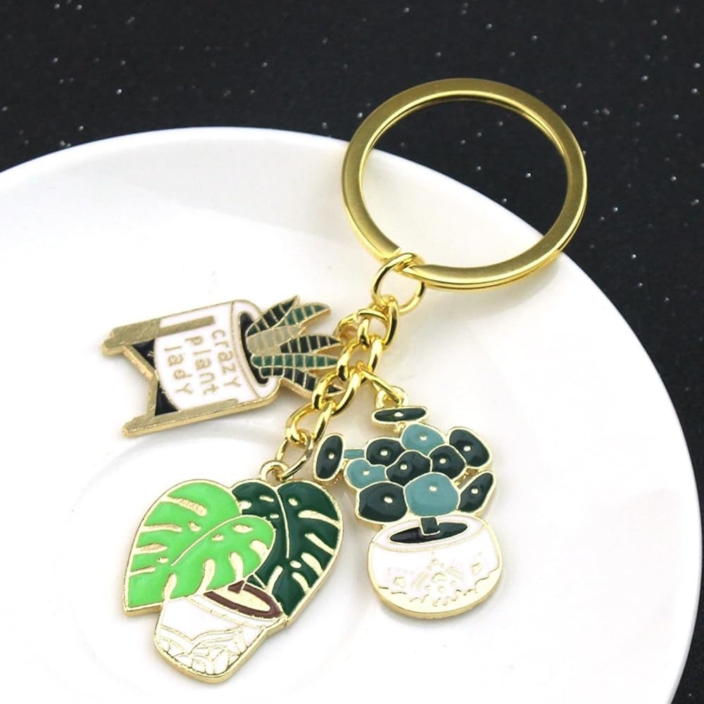 My crazy plant lady key chain